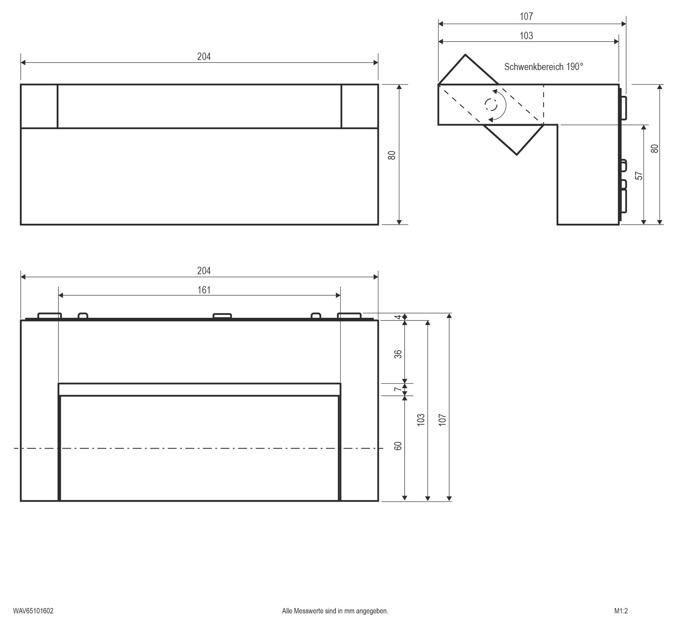 EVN WAV65101602 WAV65101602 LED-wandlamp 10 W Antraciet-2