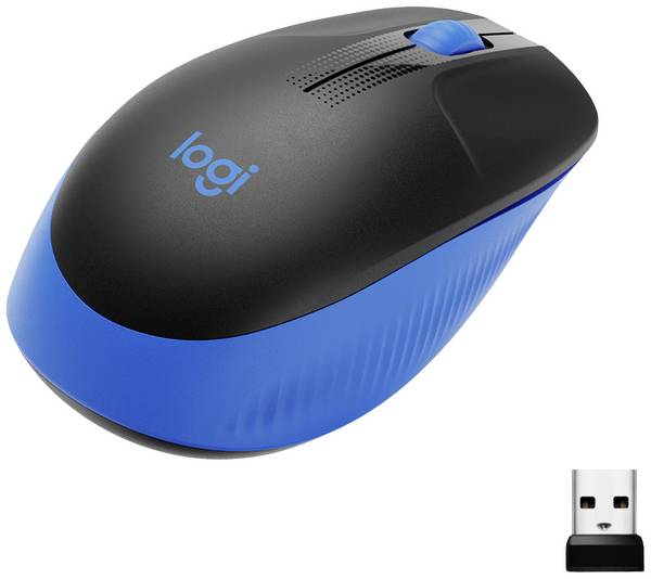 Logitech M190 Muis Radiografisch Optisch Blauw 3 Toetsen 1000 dpi