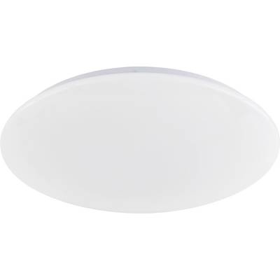Een ronde, witte LED-plafondlamp.
