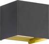 Fischer & Honsel Thore 30339 Buitenlamp (wand) LED, Lichtbron niet vervangbaar 6 W LED Zwart