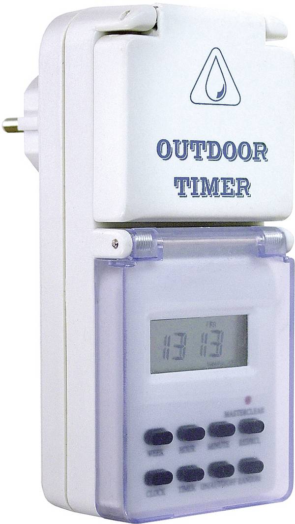 AS Schwabe 24033 Stopcontact-schakelklok Digitaal  Weekprogramma  3500 W IP44