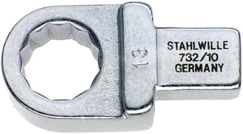 Stahlwille gereedschapsonderdeel uit staal met opschrift 'STAHLWILLE 732/10 GERMANY'.