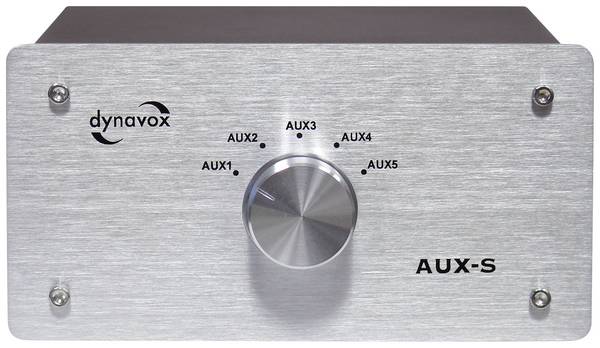 Dynavox AUX-S  Cinch-audio-switch Met metalen behuizing Zilver