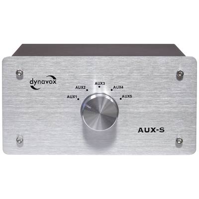 Dynavox AUX-S  Cinch-audio-switch Met metalen behuizing Zilver