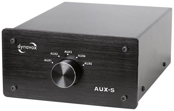 Dynavox AUX-S  Cinch-audio-switch  Zwart
