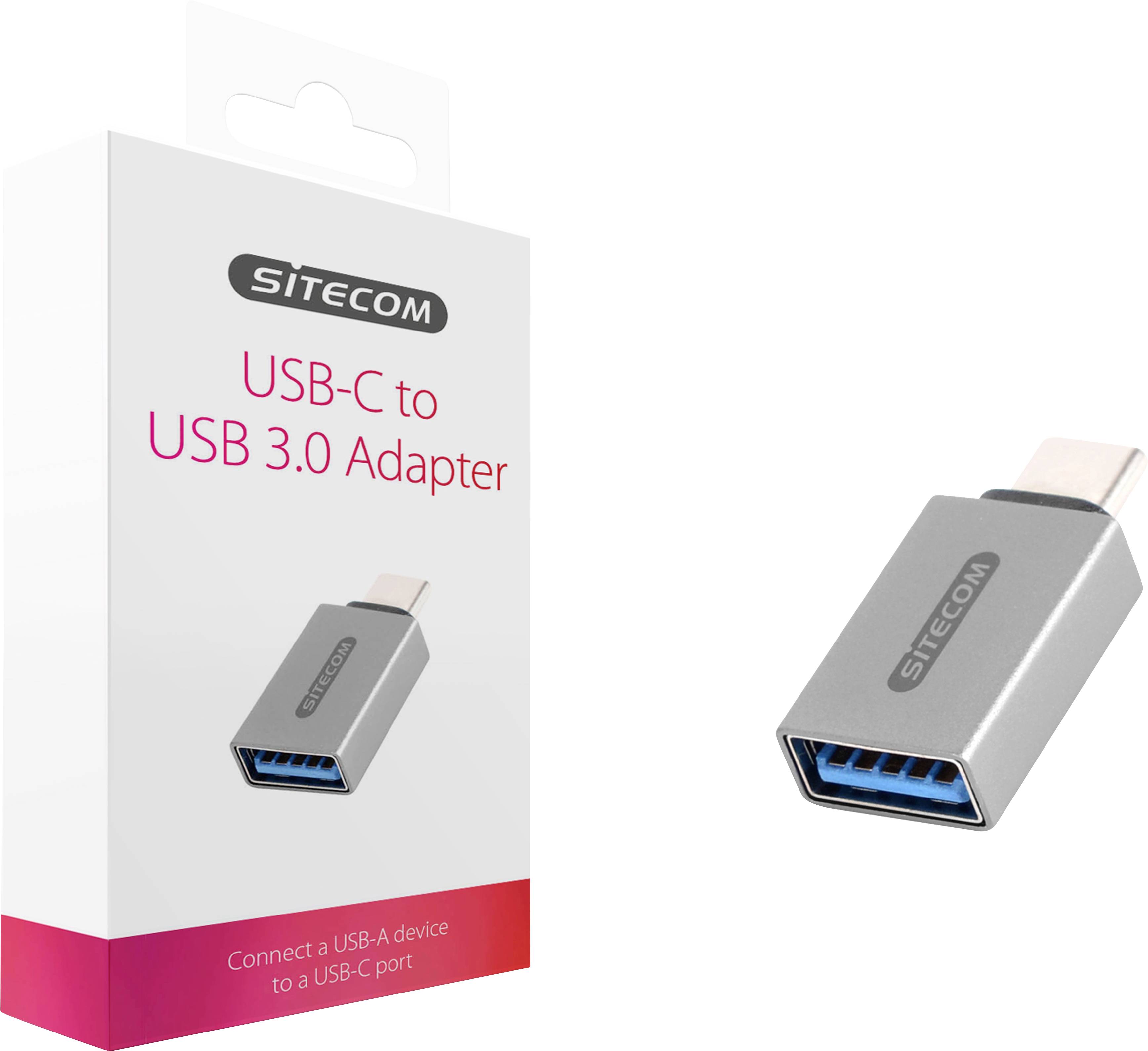 Sitecom USB 3.2 Gen 1 (USB 3.0), USB-C Adapter [1x USB-C stekker - 1x USB 3.2 Gen 1 bus A (USB 3.0)] CN-370-1