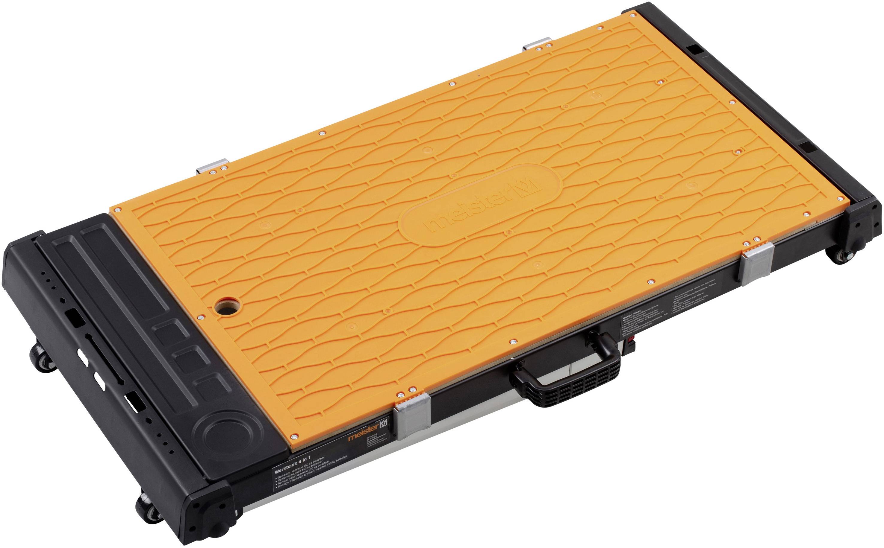 Een oranje, rechthoekige batterijopslag met zwarte rand. Geschikt voor gebruik in voertuigen.