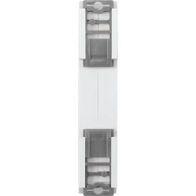 Een rechthoekige kunststof adapter in grijs en wit, mogelijk bedoeld voor een technisch of elektrisch doel.