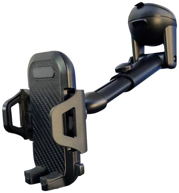 IWH 019262 Telefoonhouder voor in de auto 360° draaibaar 53 - 95 mm  Bevestigingswijze (auto): Zuignap