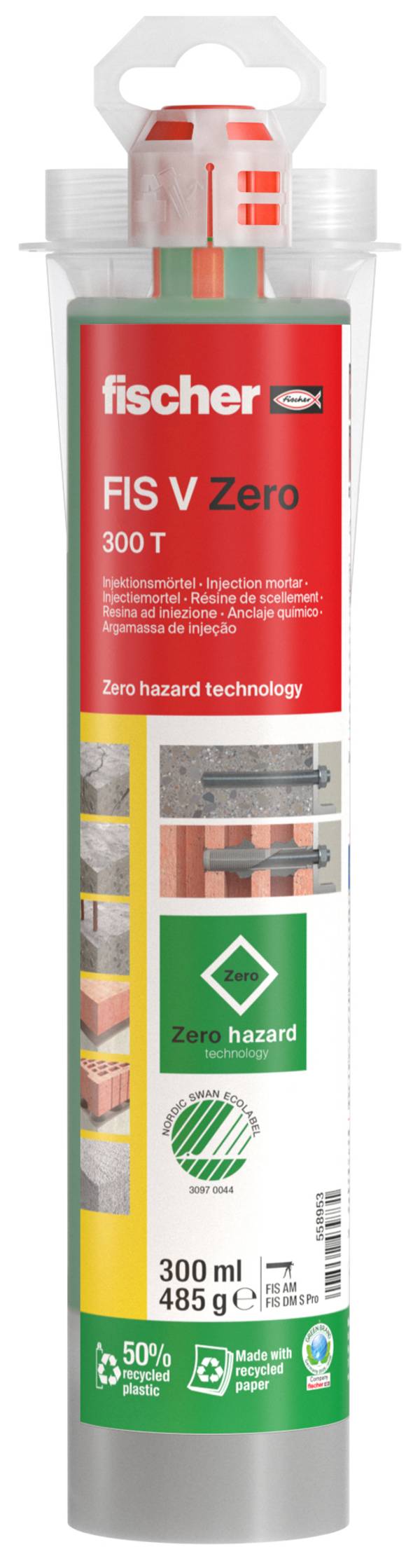 Fischer 558953 FIS V Zero 300 T Injectiespecie   300 ml