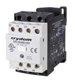 Halfgeleiderrelais van Crydom met modelnummer DRC3R480D4, voorzien van ingangs- en uitgangsklemmen.