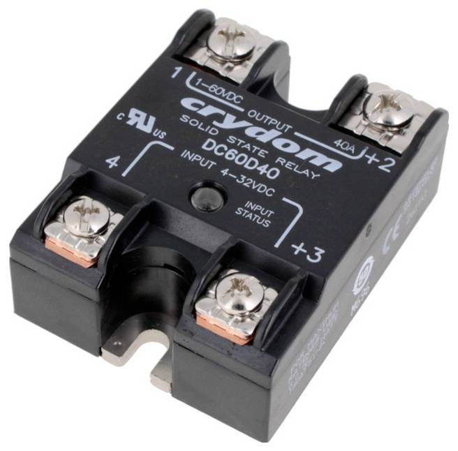 Crydom Halfgeleiderrelais DC60D40H 40 A Schakelspanning (max.): 60 V/DC 1 stuk(s)