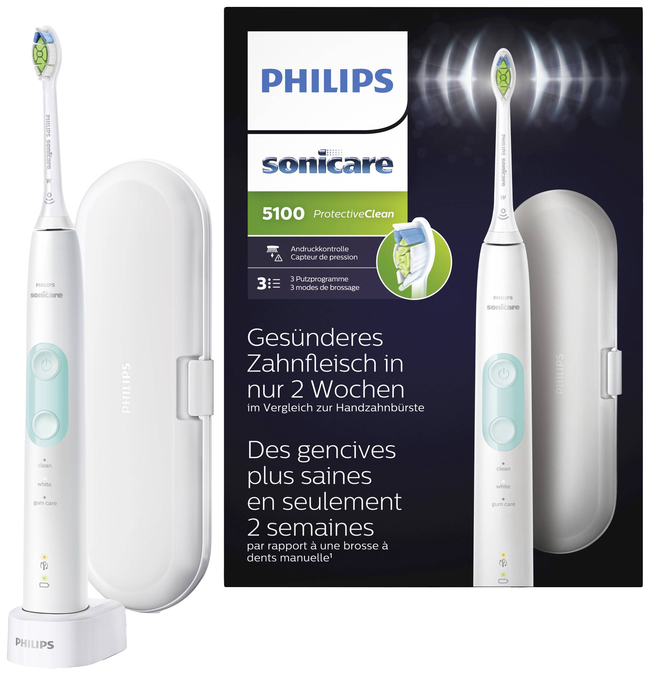 peddelen Controverse bezig Philips Sonicare ProtectiveClean 5100 HX6857/28 Elektrische tandenborstel  Wit kopen ? Conrad Electronic