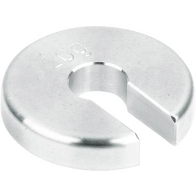 Metalen gewicht van 200g met een gleuf in het midden.