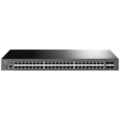 Netwerk-switch met 48 Ethernet-poorten en 4 SFP-poorten, geschikt voor gebruik in grote netwerken voor gegevensdistributie en -beheer.