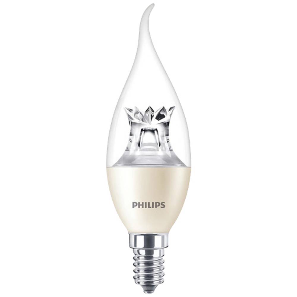 Philips MASTER LEDcandle E14 gebogen punt Kroon Helder 5.5W 470lm - 822-827 Dim naar Warm | Dimbaar - Vervangt 40W