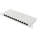 Renkforce RF-4996628 12 poorten Patchpaneel 254 mm (10") CAT 6A 0.5 HE Grijs Ingericht
