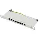 Renkforce RF-4996630 8 poorten Patchpaneel 254 mm (10") CAT 6A 0.5 HE Grijs Ingericht