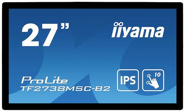 Iiyama ProLite TF2738MSC-B2 LCD-monitor  Energielabel F (A - G) 68.6 cm (27 inch) 1920 x 1080 Pixel 16:9 5 ms DVI, HDMI, DisplayPort, Hoofdtelefoon (2.5 mm jackplug), USB IPS LED