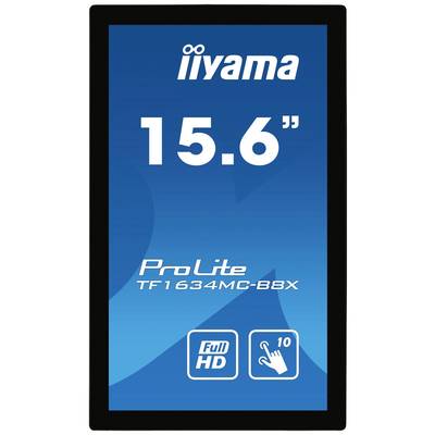 Iiyama ProLite TF1634MC-B8X, 15,6 inch, Full HD, Touchscreen, 10 aanraakpunten.
