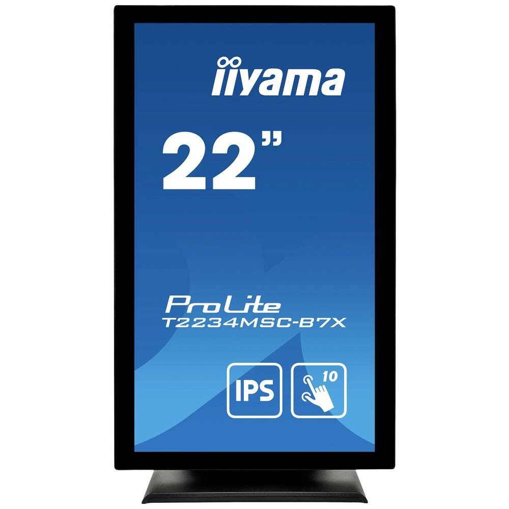 Image of Iiyama ProLite T2234MSC-B7X Monitor LED 55.9 cm (22 pollici) ERP F (A - G) 1920 x 1080 Pixel Full HD 8 ms DisplayPort, HDMI ™, VGA, USB IPS LED