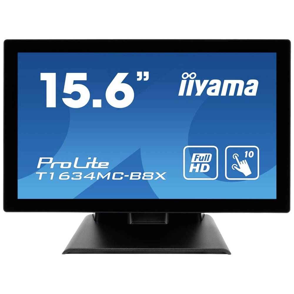 Image of Iiyama ProLite T1634MC-B8X Monitor LED 39.6 cm (15.6 pollici) ERP F (A - G) 1920 x 1080 Pixel Full HD 25 ms DisplayPort, VGA, USB, HDMI ™ IPS LED