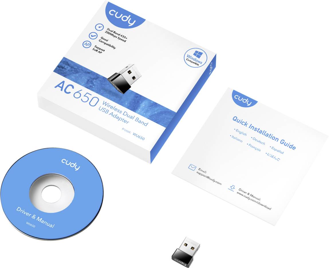 CUDY WU650 AC650 Wi-Fi Mini USB Adapter-3