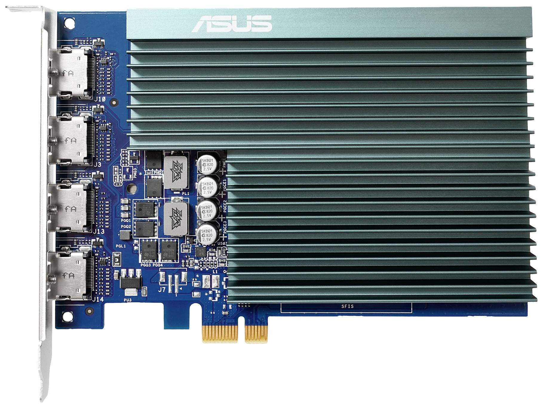 Asus Videokaart Nvidia GeForce GT730 2 GB GDDR5-RAM 4 x HDMI Passieve koeling PCIe x1-1