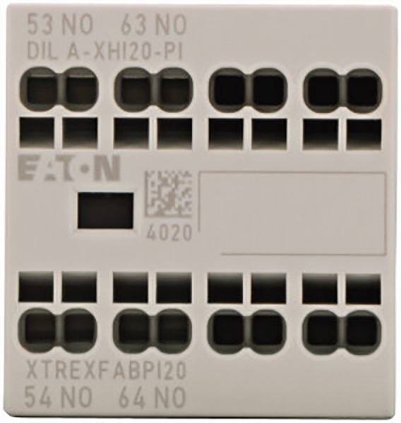 Eaton DILA-XHI20-PI Hulpschakelblok 2x NO 4 A Opsteekbaar Geschikt voor merk (relais): Eaton 1 stuk(s)
