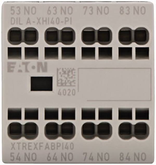 Eaton DILA-XHI40-PI Hulpschakelblok 4x NO 4 A Opsteekbaar Geschikt voor merk (relais): Eaton 1 stuk(s)