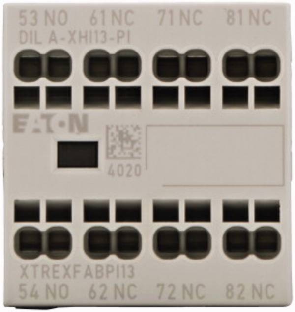 Eaton DILA-XHI13-PI Hulpschakelblok 1x NO, 3x NC 4 A Opsteekbaar Geschikt voor merk (relais): Eaton 1 stuk(s)