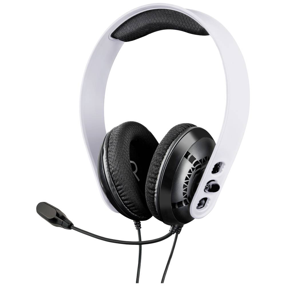 Raptor Gaming H200 Over Ear headset Gamen Kabel Stereo Wit Volumeregeling, Microfoon uitschakelbaar (mute)