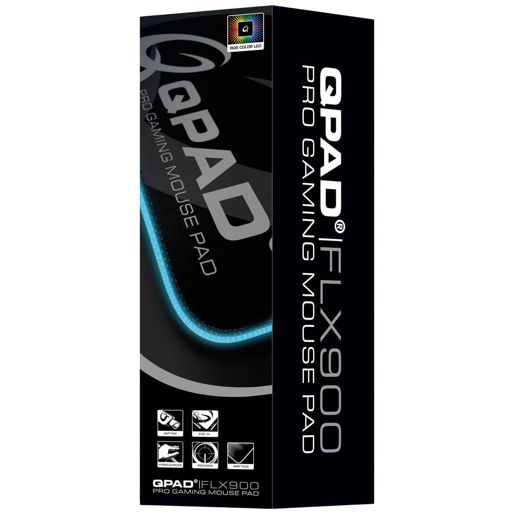 QPAD FLX900 Gaming muismat Zwart (b x h x d) 900 x 3 x 420 mm