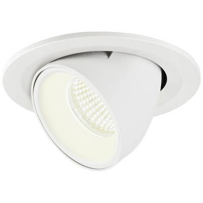Witte inbouwspot met LED. Geschikt voor het verlichten van binnenruimtes.