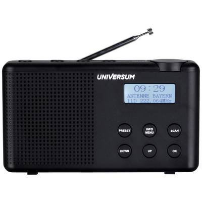 UNIVERSUM DR 200-20 Zakradio DAB+, VHF (FM)  Oplaadbaar Zwart