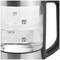 Een waterkoker met een waterpeilmeter geeft de maximale capaciteit van 0,5 liter en de minimale capaciteit van 0,2 liter aan.