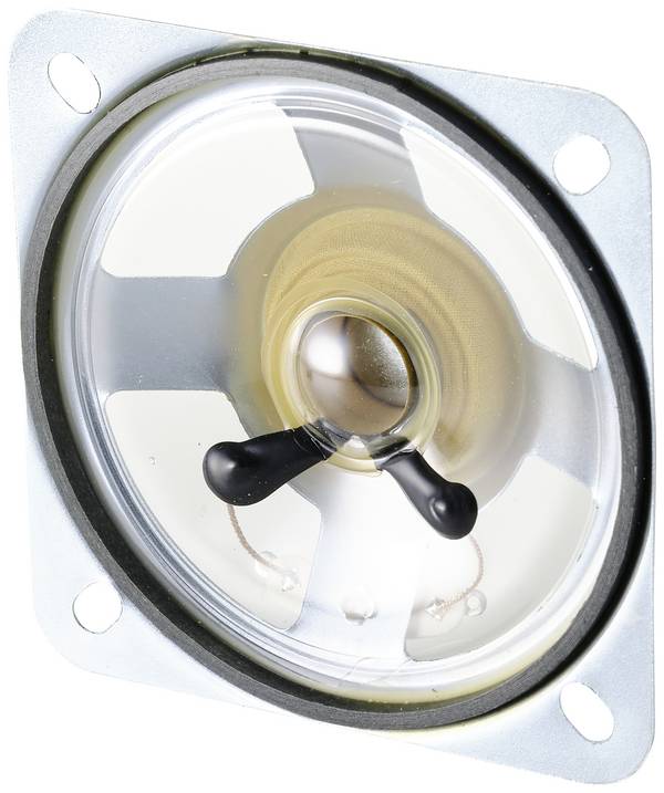 TRU COMPONENTS  Mini-luidspreker 7.7 cm 1 W 8 Ω 91 dB Kunststof membraan, Transparant membraan