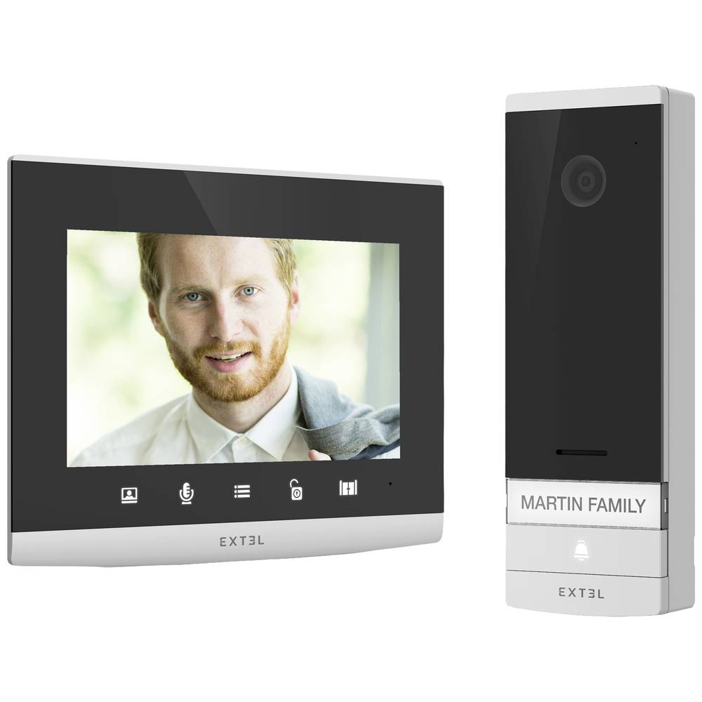 Extel 720324 Complete set voor Video-deurintercom WiFi Grijs, Zwart