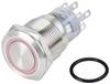 TRU COMPONENTS TC-10090960 LAS1-AGQ-22E/R/24V/S Vandalismebestendige druktoets 250 V/AC 3 A 2x aan/(aan) Moment Rood IP65 1 stuk(s)