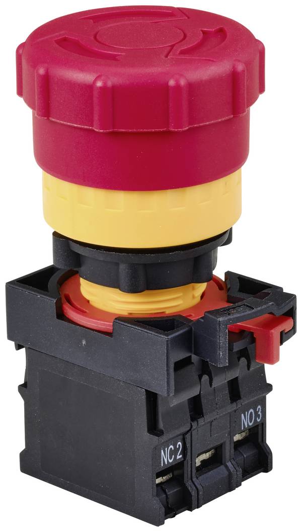 TRU COMPONENTS TC-10091068 ONPOW26-11TSA/R/12V Noodstopschakelaar 250 V 5 A Rood IP40 1 stuk(s)