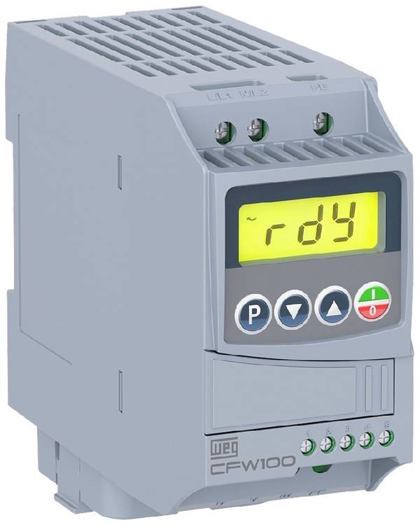 WEG Frequentieregelaar CFW100 B 02P6 S2 0.37 kW 1-fasig 200 V, 240 V