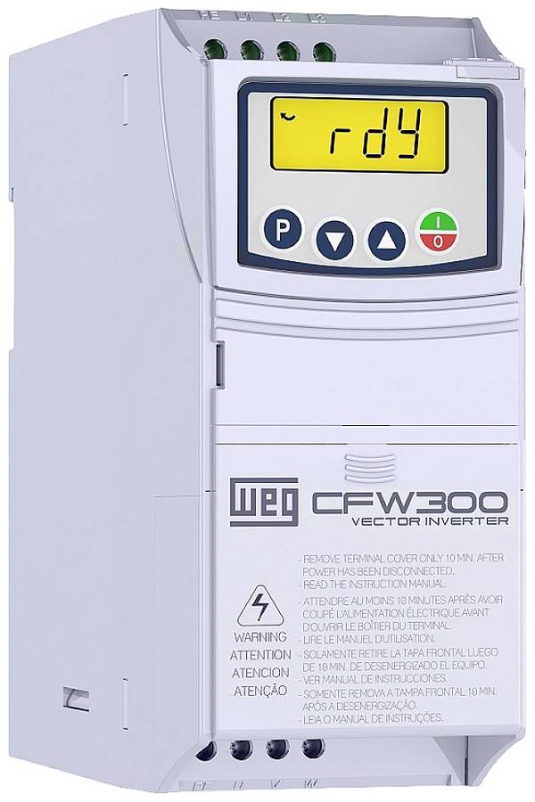 WEG Frequentieregelaar CFW300 A 04P8 T4 2.2 kW 3-fasig 380 V, 480 V