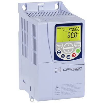 Een grijze CFW500-frequentieregelaar met een display dat '60,0 Hz' weergeeft. Het apparaat heeft bedieningsknoppen eronder.
