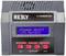 Oplader met display. Weergave: 'PROGRAMMA SELECTEREN LiPo Batterij'. Vier toetsen: 'STOP', 'STATUS', 'START'. AC-Invoer: 100-240V, DC-Invoer: 11-18V, Laadvermogen: 80W.