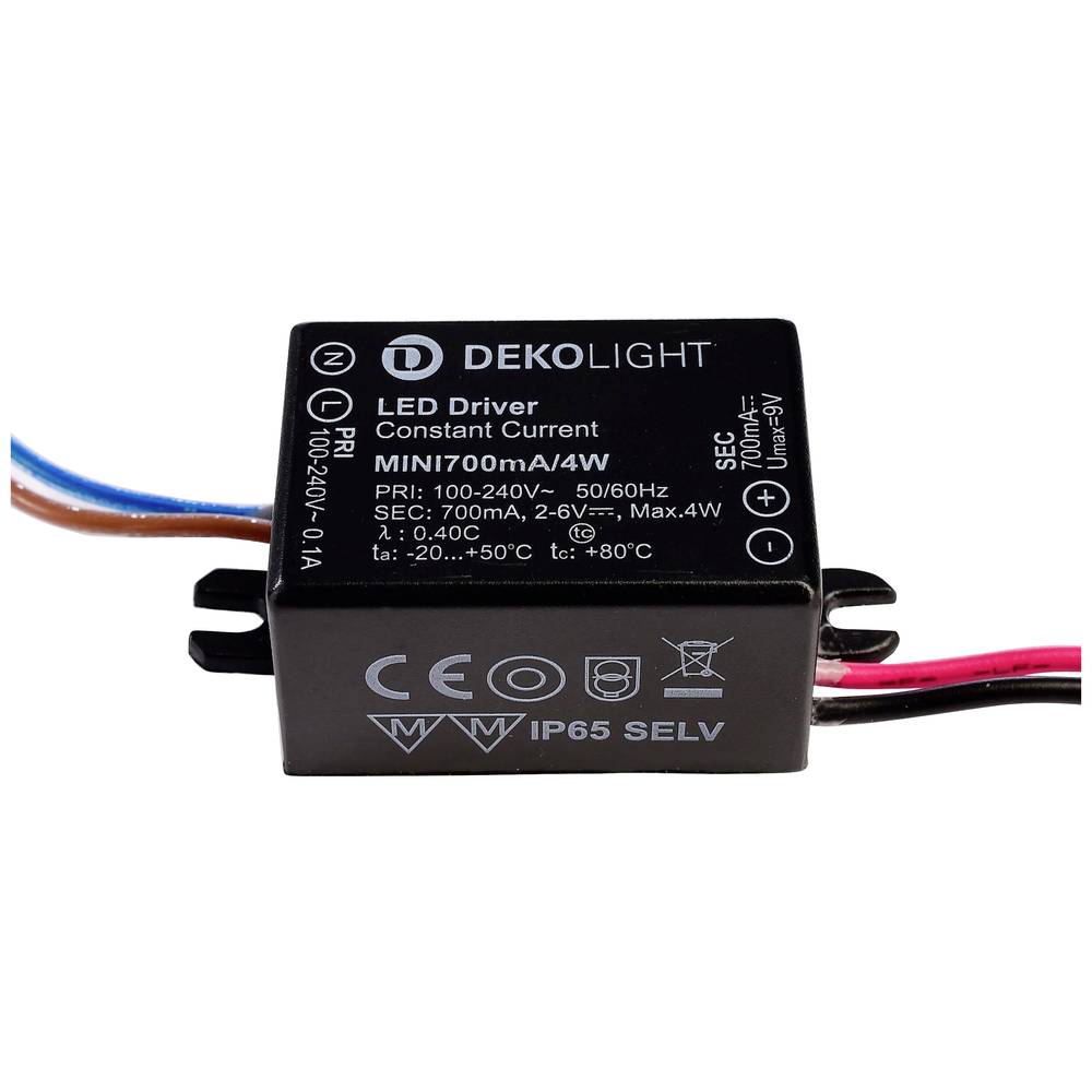 Deko Light Mini CC LED-transformator Constante stroomsterkte 4 W 700 mA 2 6 V