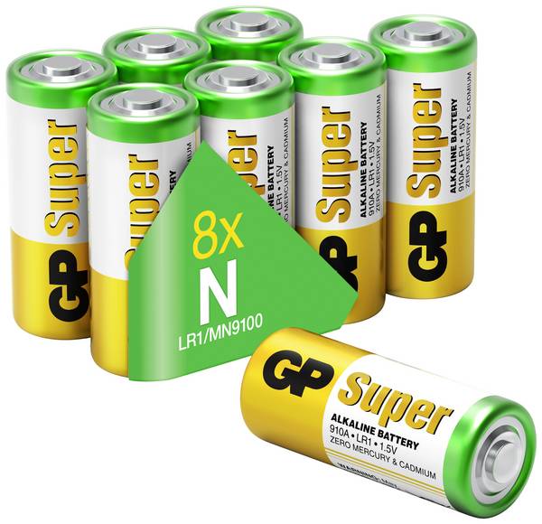 GP Super N batterij (lady) Alkaline 1.5 V 8 stuk(s)