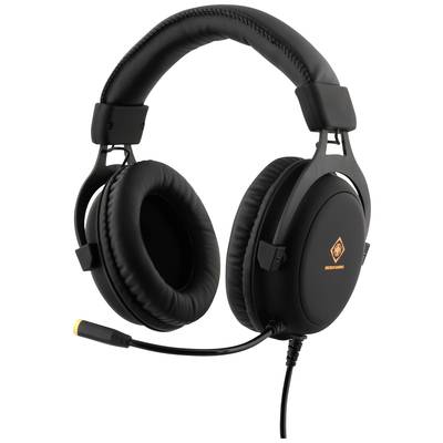 DELTACO GAMING GAM-030 Over Ear headset Kabel Gamen Stereo Zwart  Volumeregeling, Microfoon uitschakelbaar (mute)