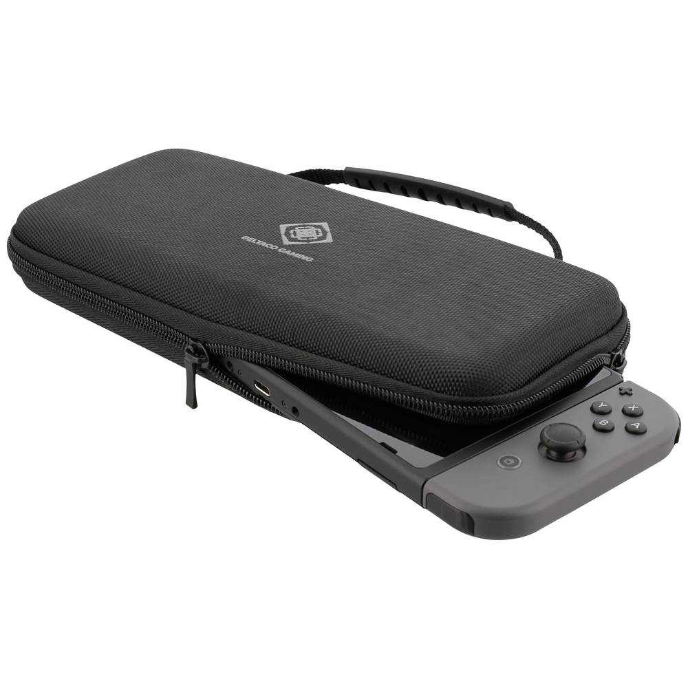 DELTACO GAMING GAM-089 Hard Case Draagtas voor Nintendo Switch - 10 Opbergvakken - Zwart