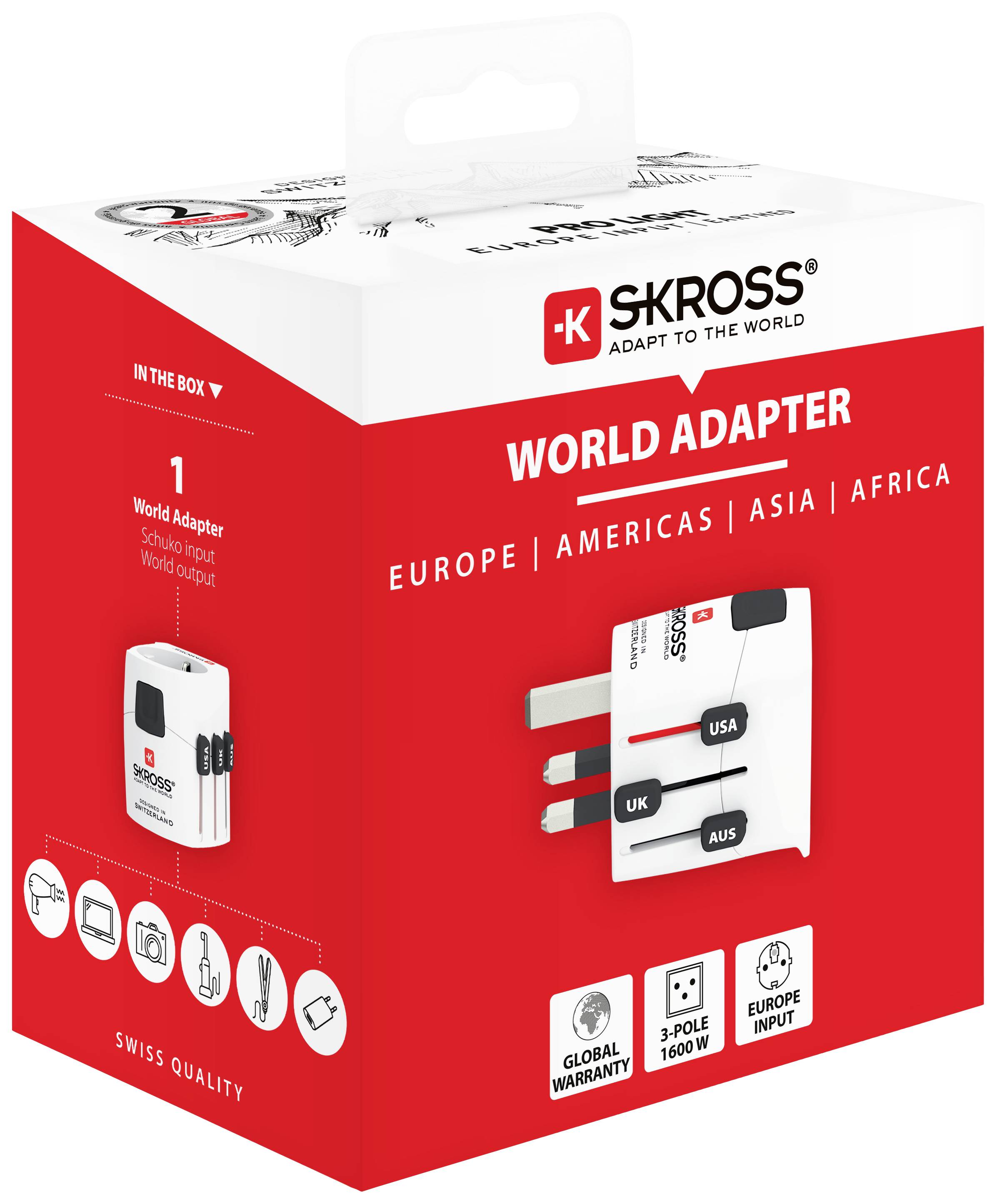 SKROSS wereldreisadapter met aardingsstekkers (exclusief Zwitserland en Italië)-5
