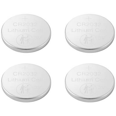 VOLTCRAFT Knoopcel CR2032 3 V 4 stuk(s) 220 mAh Lithium LM2032-0